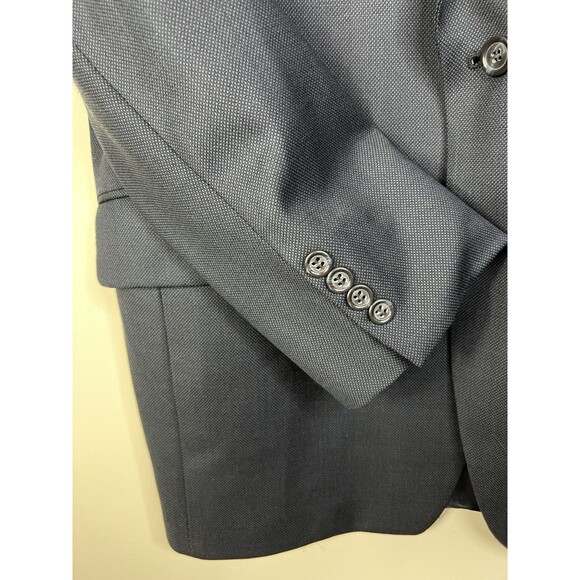 Jos A Bank Signature Collection Navy Blue Sport Coat 42L Suit Blazer 100% Wool - Picture 5 of 11